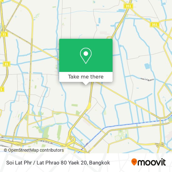 Soi Lat Phr / Lat Phrao 80 Yaek 20 map