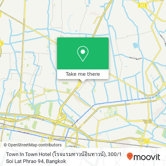 Town In Town Hotel (โรงแรมทาวน์อินทาวน์), 300 / 1 Soi Lat Phrao 94 map