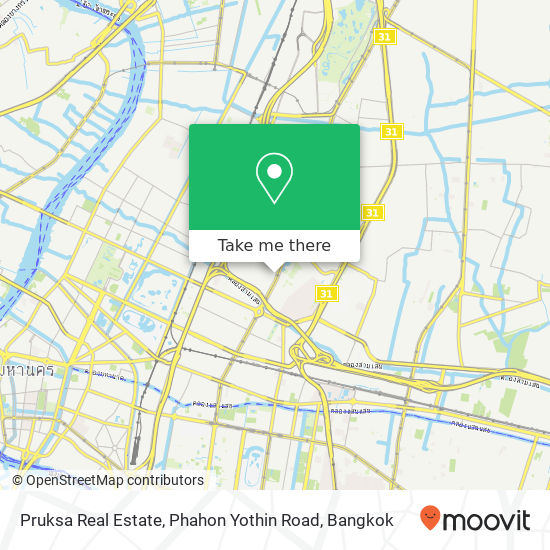 Pruksa Real Estate, Phahon Yothin Road map