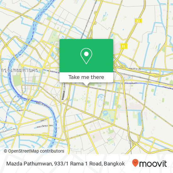 Mazda Pathumwan, 933 / 1 Rama 1 Road map