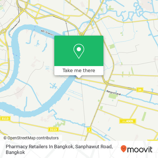 Pharmacy Retailers In Bangkok, Sanphawut Road map