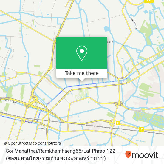 Soi Mahatthai / Ramkhamhaeng65 / Lat Phrao 122 (ซอยมหาดไทย / รามคำแหง65 / ลาดพร้าว122), Ramkhamhaeng 65 map