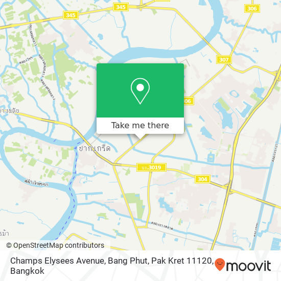 Champs Elysees Avenue, Bang Phut, Pak Kret 11120 map