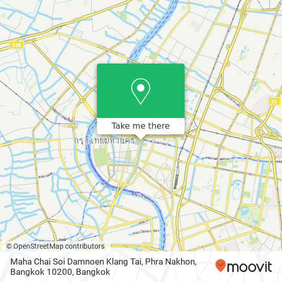 Maha Chai Soi Damnoen Klang Tai, Phra Nakhon, Bangkok 10200 map