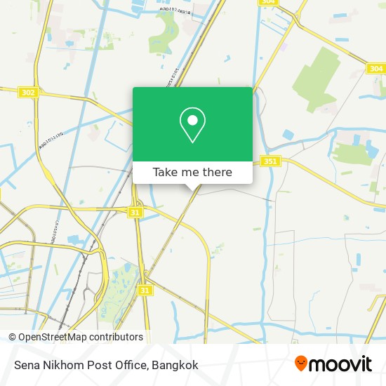 Sena Nikhom Post Office map
