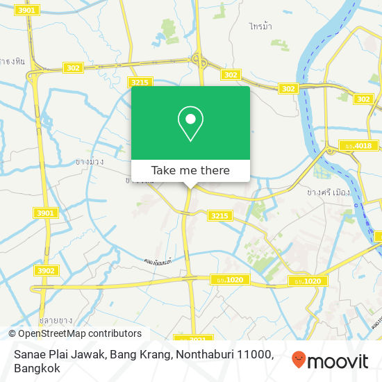 Sanae Plai Jawak, Bang Krang, Nonthaburi 11000 map