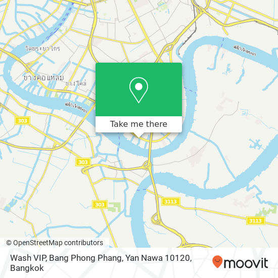 Wash VIP, Bang Phong Phang, Yan Nawa 10120 map