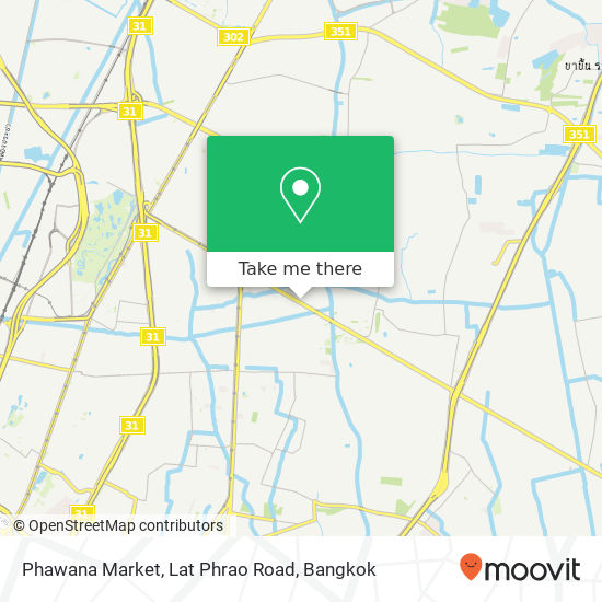 Phawana Market, Lat Phrao Road map