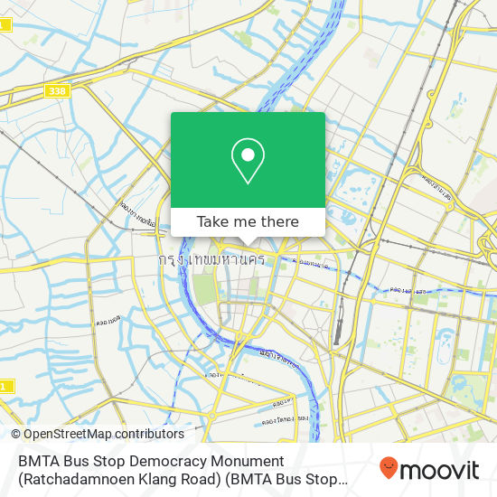 BMTA Bus Stop Democracy Monument (Ratchadamnoen Klang Road) (BMTA Bus Stop อนุสาวรีย์ประชาธิปไตย (ถ, Ratchadamnoen Klang Rd map