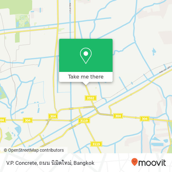 V.P. Concrete, ถนน นิมิตใหม่ map