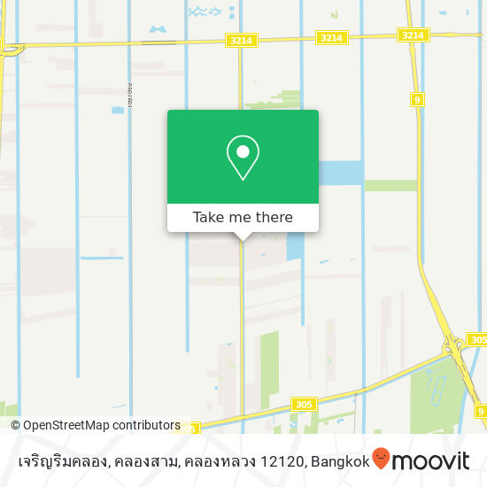 เจริญริมคลอง, คลองสาม, คลองหลวง 12120 map