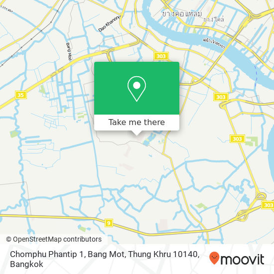 Chomphu Phantip 1, Bang Mot, Thung Khru 10140 map
