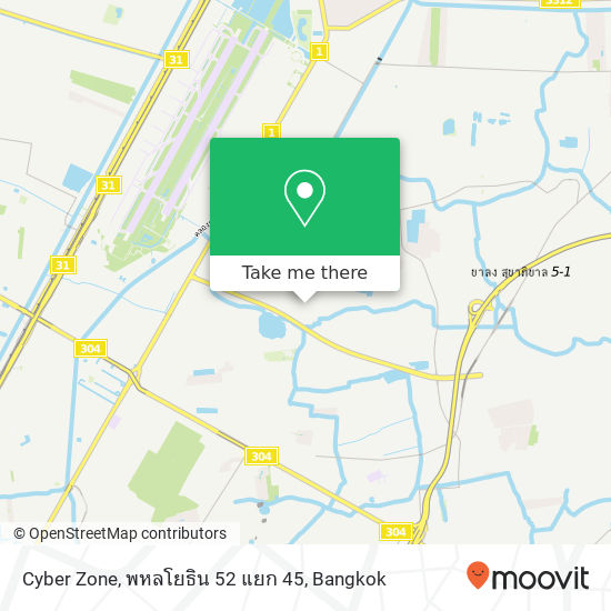 Cyber Zone, พหลโยธิน 52 แยก 45 map