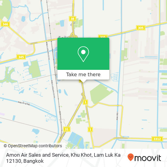 Amon Air Sales and Service, Khu Khot, Lam Luk Ka 12130 map