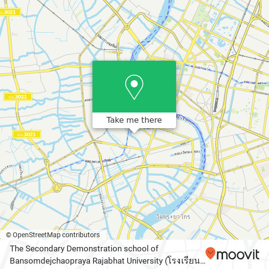 The Secondary Demonstration school of Bansomdejchaopraya Rajabhat University map