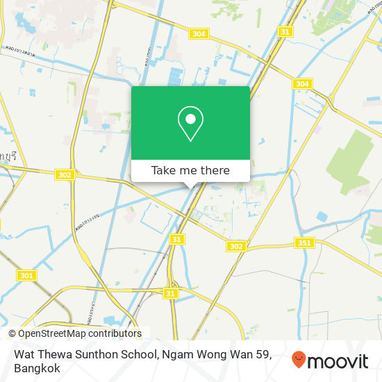 Wat Thewa Sunthon School, Ngam Wong Wan 59 map