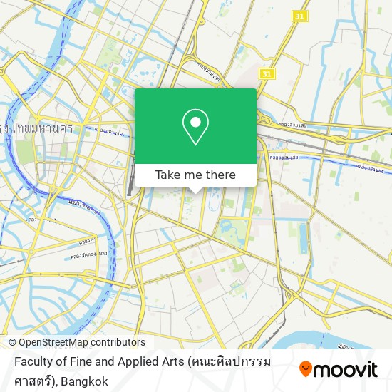 Faculty of Fine and Applied Arts (คณะศิลปกรรมศาสตร์) map