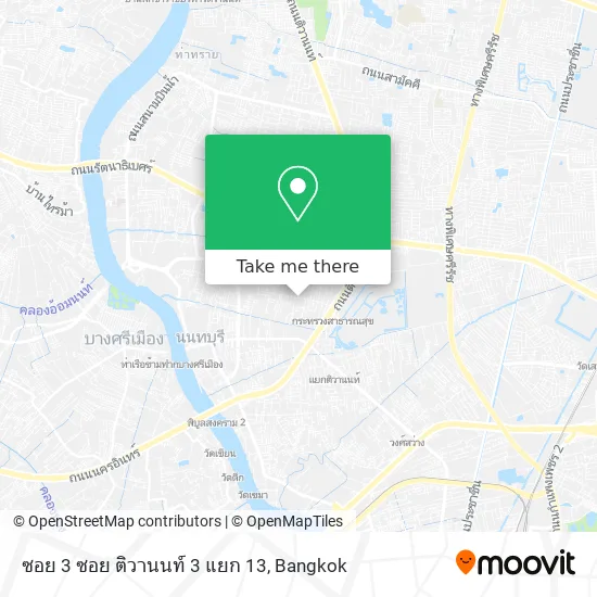 ซอย 3 ซอย ติวานนท์ 3 แยก 13 map