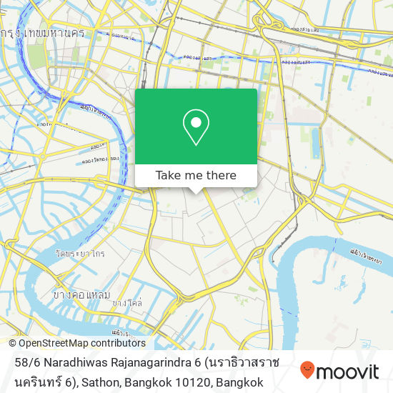 58 / 6 Naradhiwas Rajanagarindra 6 (นราธิวาสราชนครินทร์ 6), Sathon, Bangkok 10120 map