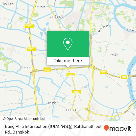 Bang Phlu Intersection (แยกบางพลู), Ratthanathibet Rd. map