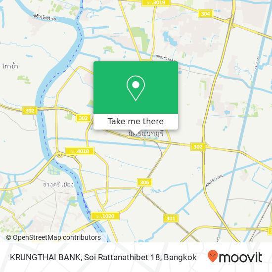 KRUNGTHAI BANK, Soi Rattanathibet 18 map