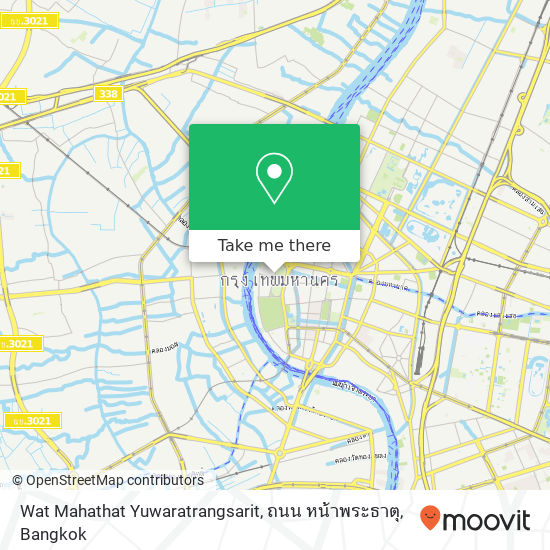 Wat Mahathat Yuwaratrangsarit, ถนน หน้าพระธาตุ map