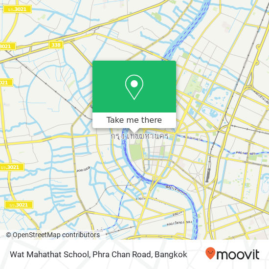 Wat Mahathat School, Phra Chan Road map