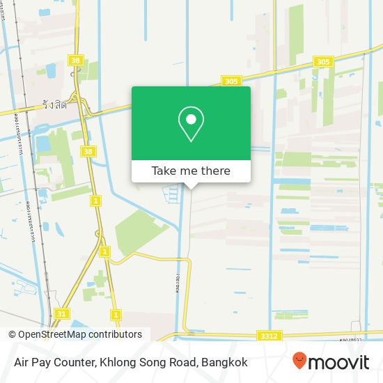 Air Pay Counter, Khlong Song Road map
