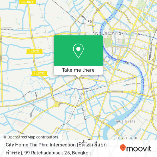 City Home Tha Phra Intersection (ซิตี้โฮม สี่แยกท่าพระ), 99 Ratchadapisek 25 map