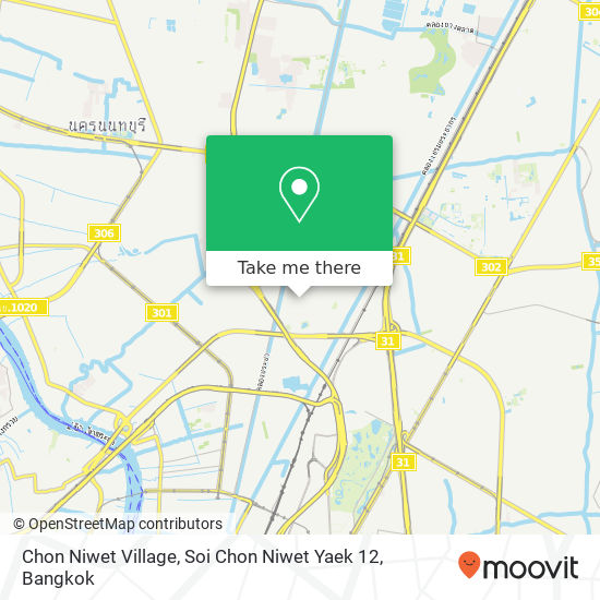 Chon Niwet Village, Soi Chon Niwet Yaek 12 map