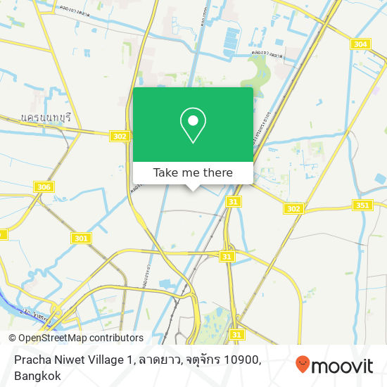 Pracha Niwet Village 1, ลาดยาว, จตุจักร 10900 map