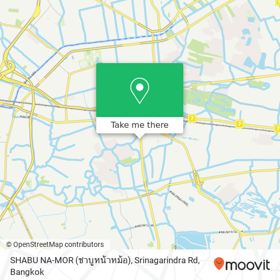 SHABU NA-MOR (ชาบูหน้าหม้อ), Srinagarindra Rd map