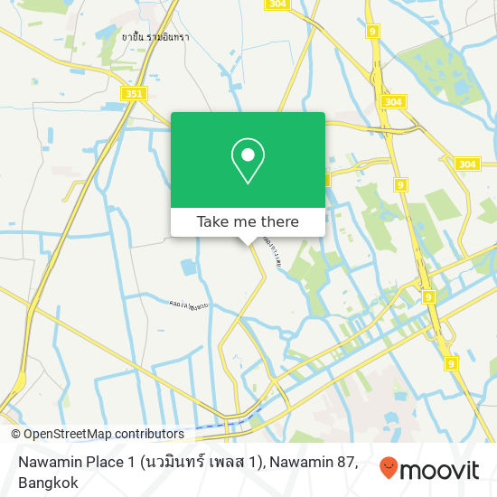 Nawamin Place 1 (นวมินทร์ เพลส 1), Nawamin 87 map