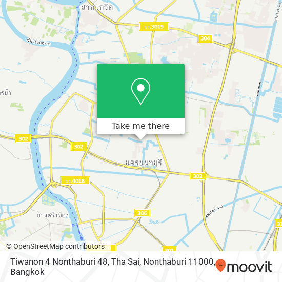 Tiwanon 4 Nonthaburi 48, Tha Sai, Nonthaburi 11000 map