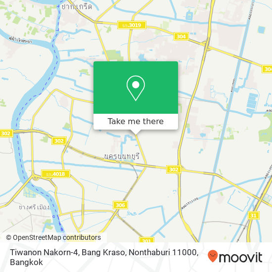 Tiwanon Nakorn-4, Bang Kraso, Nonthaburi 11000 map