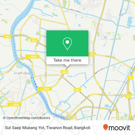 Sut Saep Mueang Yot, Tiwanon Road map