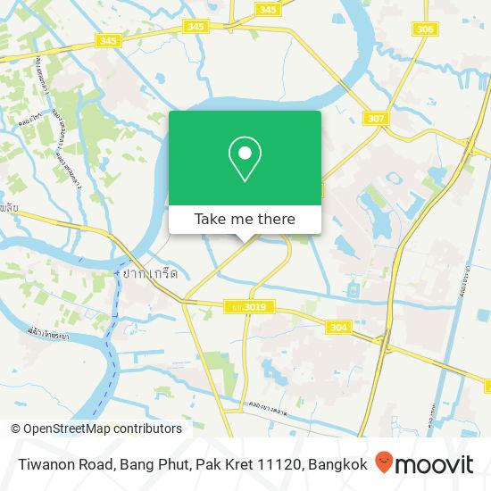 Tiwanon Road, Bang Phut, Pak Kret 11120 map