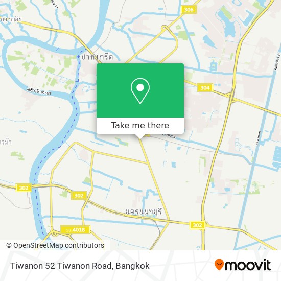 Tiwanon 52 Tiwanon Road map