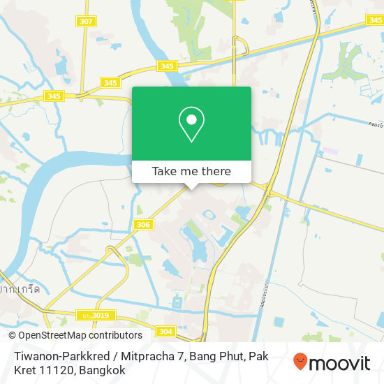 Tiwanon-Parkkred / Mitpracha 7, Bang Phut, Pak Kret 11120 map