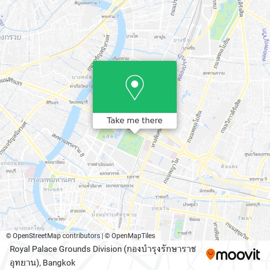 Royal Palace Grounds Division (กองบำรุงรักษาราชอุทยาน) map