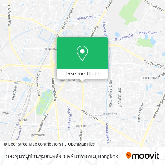 กองทุนหมู่บ้านชุมชนหลัง ว.ค จันทรเกษม map