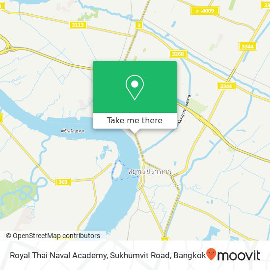 Royal Thai Naval Academy, Sukhumvit Road map