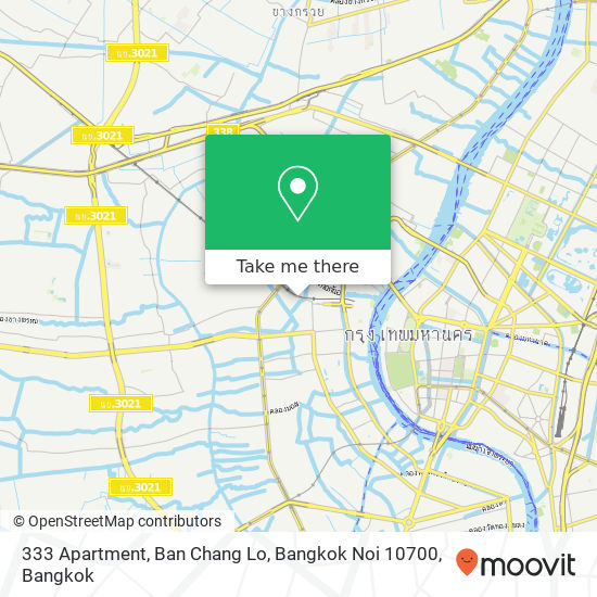 333 Apartment, Ban Chang Lo, Bangkok Noi 10700 map