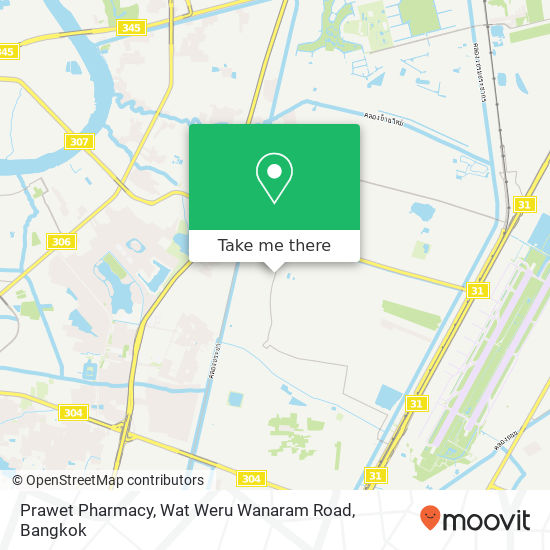 Prawet Pharmacy, Wat Weru Wanaram Road map