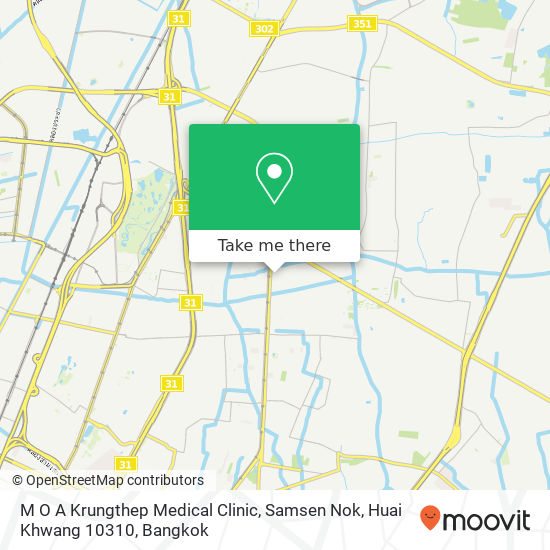 M O A Krungthep Medical Clinic, Samsen Nok, Huai Khwang 10310 map