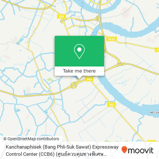 Kanchanaphisek (Bang Phli-Suk Sawat) Expressway Control Center (CCB6) (ศูนย์ควบคุมทางพิเศษกาญจนาภิเ, Kanchanaphisek (Suk Sawat-Bang Khun Thian) Expy map