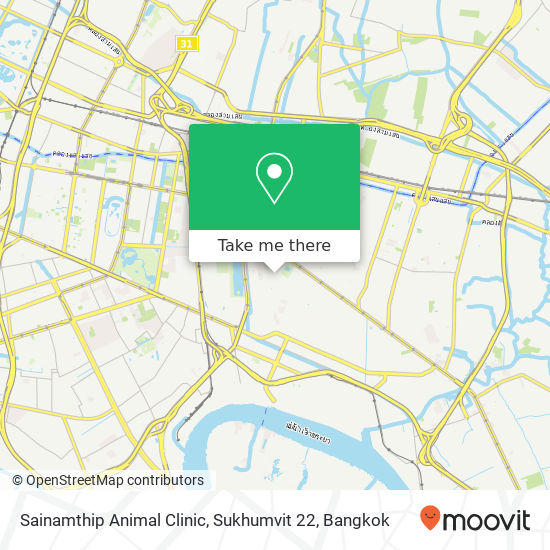 Sainamthip Animal Clinic, Sukhumvit 22 map