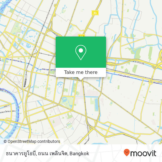 ธนาคารยูโอบี, ถนน เพลินจิต map