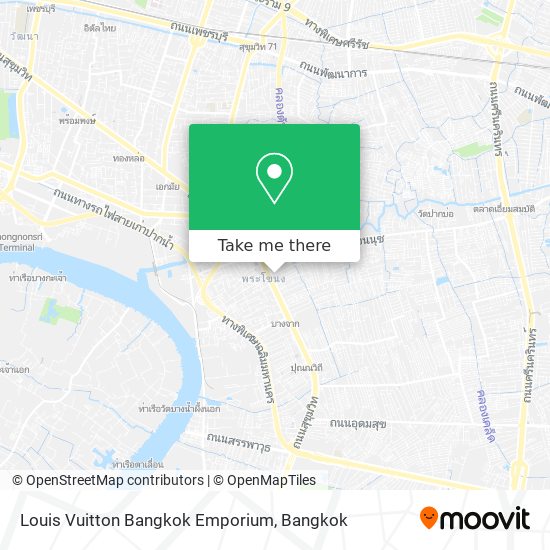 How to get to Louis Vuitton Bangkok Emporium in พระโขนง by Bus or