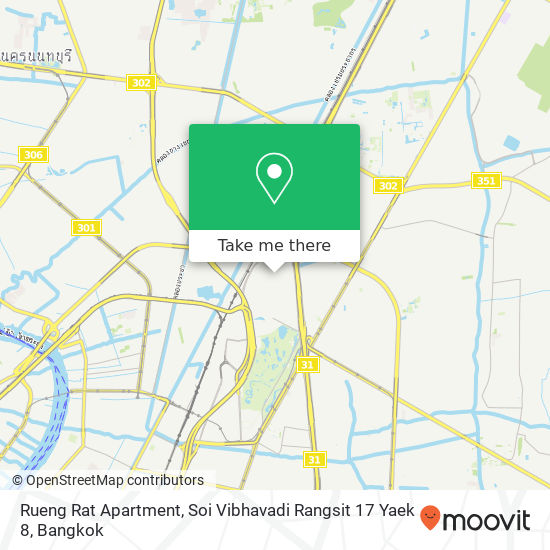 Rueng Rat Apartment, Soi Vibhavadi Rangsit 17 Yaek 8 map